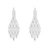 Monaco Art Deco Pendant Design Synthetic Cubic Zirconia Alloy Earrings Women's White WE16830OX