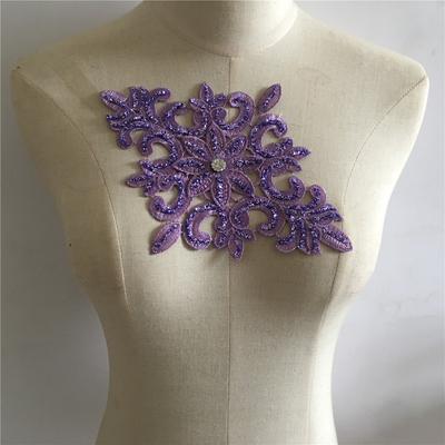 Multi-Colored Sequins Diy Embroidered Lace Rhinestone Lace Collar Decorative Clothing Accessories Sewing Accessories