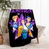 KPop Demon Hunters Theme Printed Blanket - Perfect for Couch, Bed, Travel & Outdoor Use | Machine Washable, Cozy & Durable.