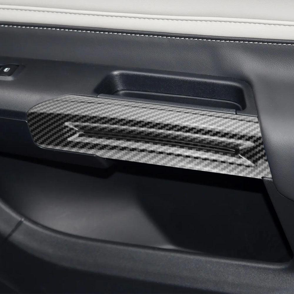 Imitation Carbon Fiber Interior Door Armrest Trims Decoration Cover Stickers for Ford Mustang 2015--2025 Car Accessories