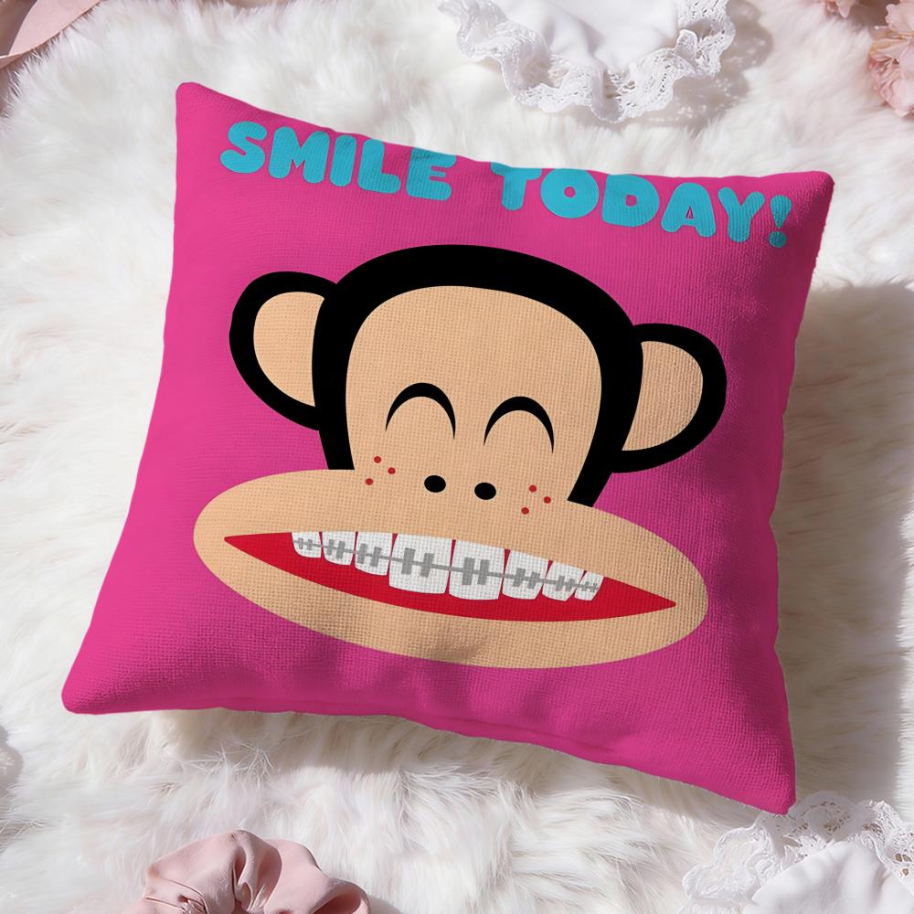 

cute p-Paul Frank Cushion Cover Premium Comfort Reversible Pillow Cove -Two in One Design for Any Room & Car Interior 30cmx30cm