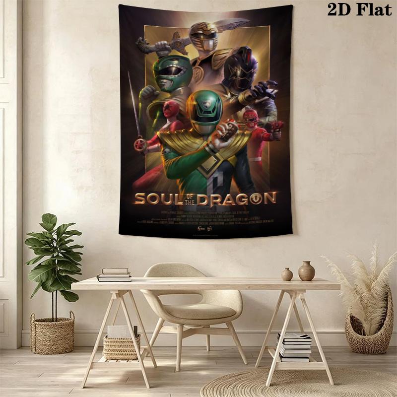Power Rangers Moonlit Adventure Tapestry Fashion Print Background Cloth Homestay Soft Decoration Tapestry Atmospheric Background Cloth