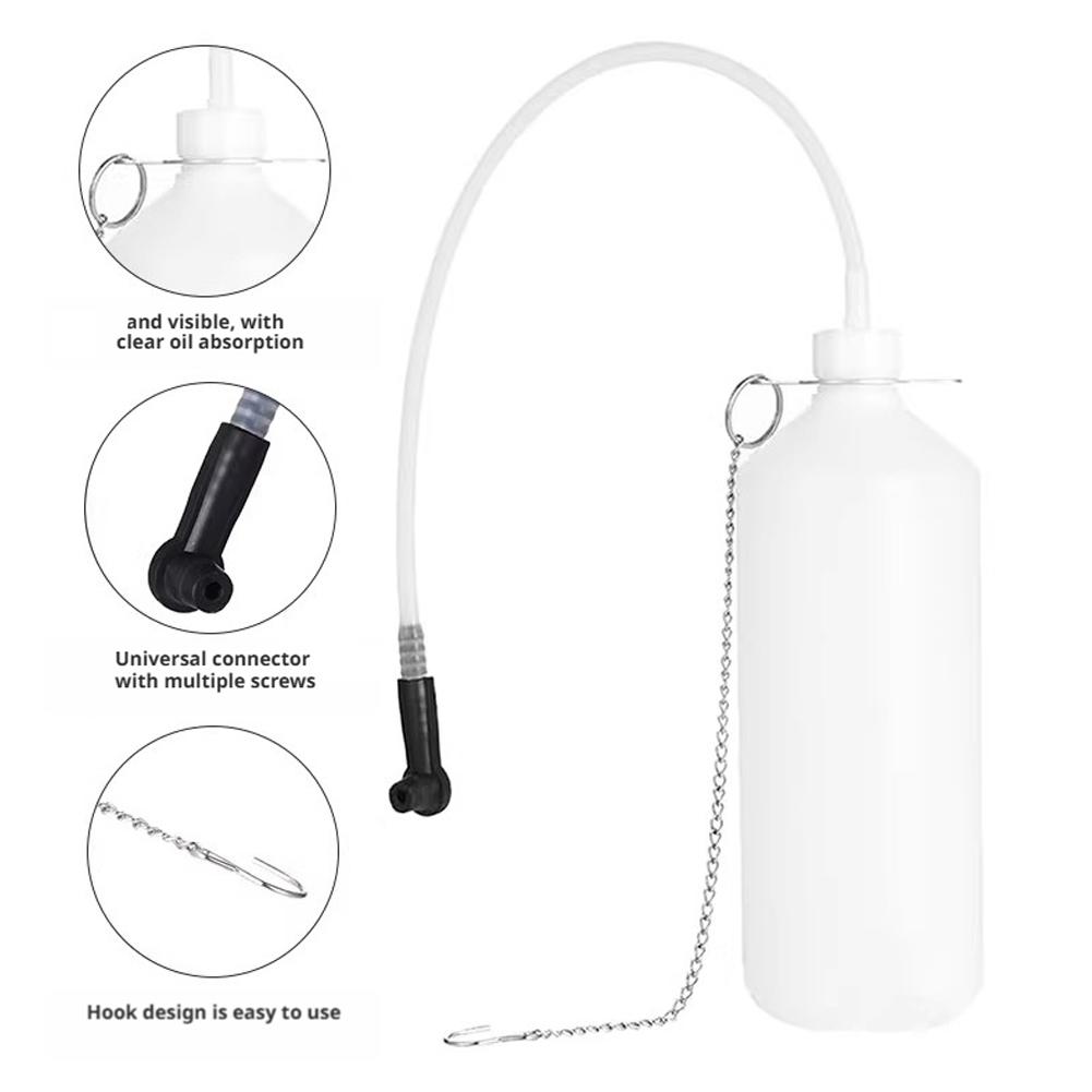 Brake Fluid Bleeder Tool 1L Pneumatic Brake Oil Changer Kit Corrosion-Resistant Clutch Fluid Extractor for Car Truck Motorcycle