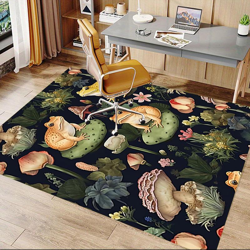 1 Stück Froschblumen Extra Groß Rutschfester Bodenteppich, Büro, Familie, Schlafzimmer Großer Teppich Innen Teppiche, Lebendige Farben