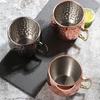 530ml Edelstahl Moscow Mule Becher Cocktail Weinglas Gehämmert Kupferfarben Bierkrüge Kaffeetasse Milchbecher Barbecher Trinkgeschirr Langlebig