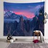 Mountains Lake Flowers Wall Art Decorative Aesthetic Tapestry Backdrop Wall Decor Living Room Bedroom Room Home Decor Tapestry