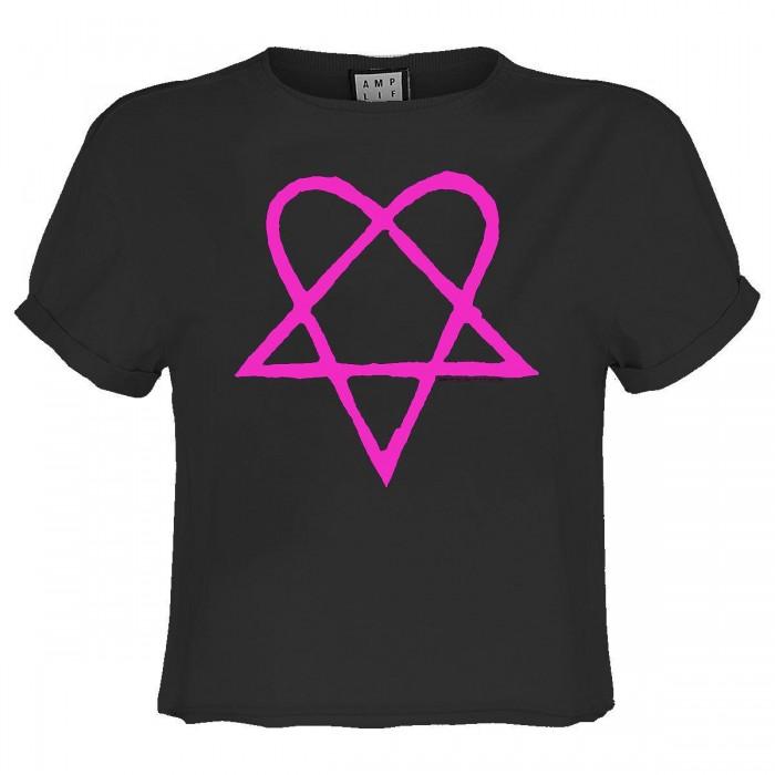Amplified Womens/Ladies Heartagram HIM Crop Top