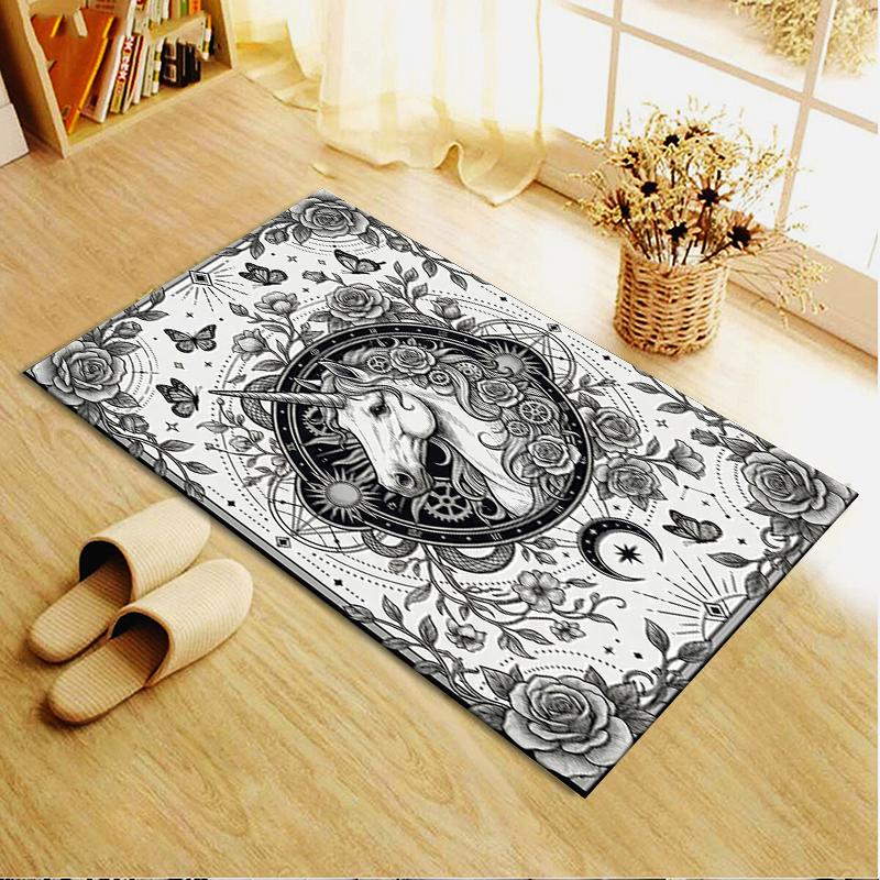 2025 New Unicorn Animal Carpet Rug for Living Room Bedroom Home Sofa Decoration,Kids play Non-slip Floor Mat142