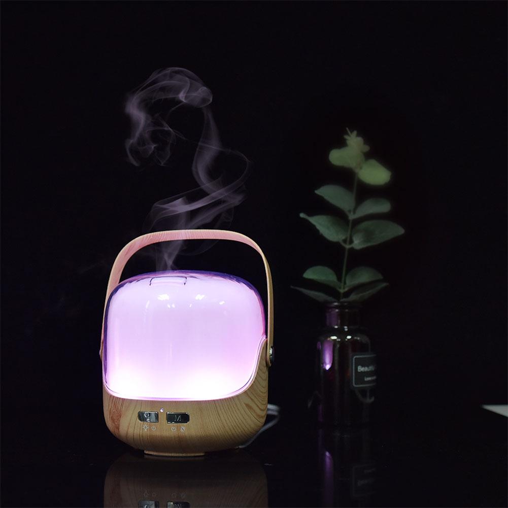

Pudding Wood Grain Humidifier Ultrasonic Aroma Essential Oil Diffuser Colourful Night Light for Office Home Bedroom Living Room Light wood grain