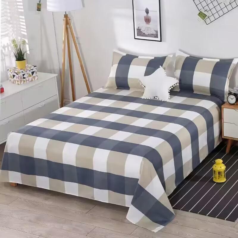 Cotton Dormitory Bedding Set: 3-Piece Quilt Cover and Single Sheet for Student Single Bed.