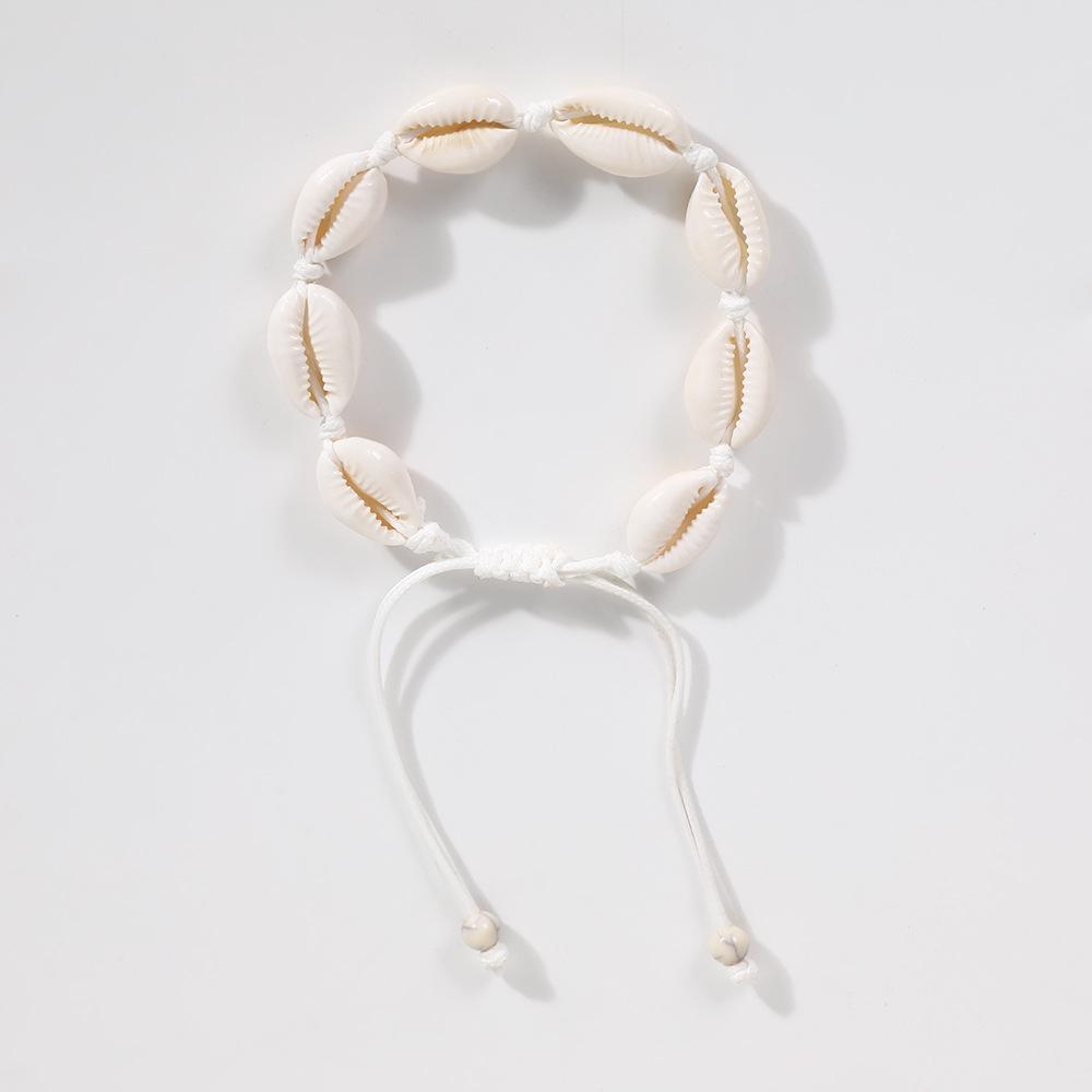 Woven Seashell & Colorful Seed Bead Bracelet/Anklet - Bohemian Beach Style