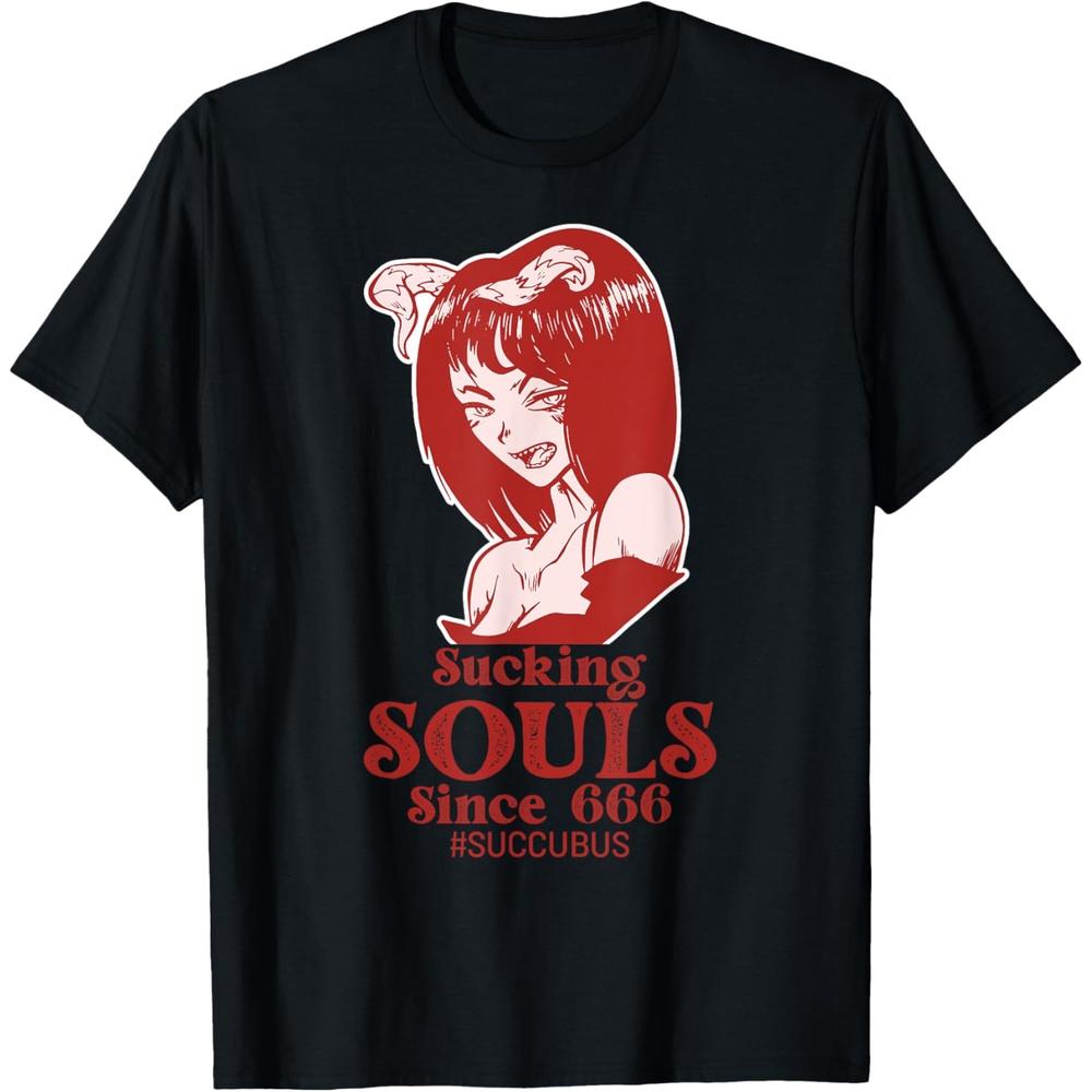 Succubus Costume Halloween Cosplay Costume Occult T-Shirt XL чёрный