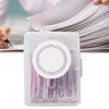 Paper Clips Metal for File Book Binding Colored Office Supplies with Storage Box 50mm Sakura Pink