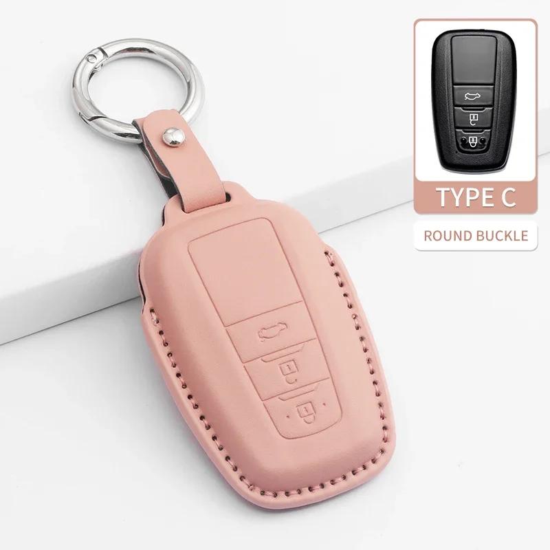 2/3 Tasten Auto Schlüsselhülle Schale Fob für Toyota Prius Camry Corolla CHR C-HR RAV4 Land Cruiser Fernbedienung Schlüsselanhänger PU Zubehör