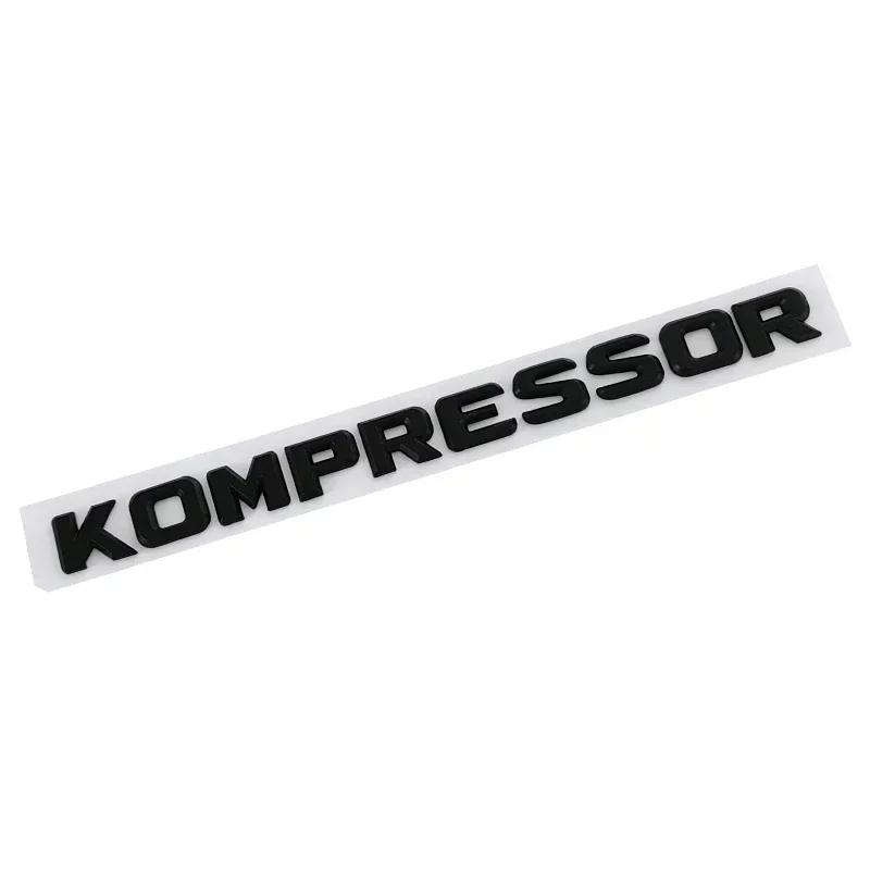 3D ABS Kompressor Logo Car Rear Trunk Emblem Badge Sticker For Mercedes Benz C E SLK C230 C180 C200 Car Styling Accessories RZ1