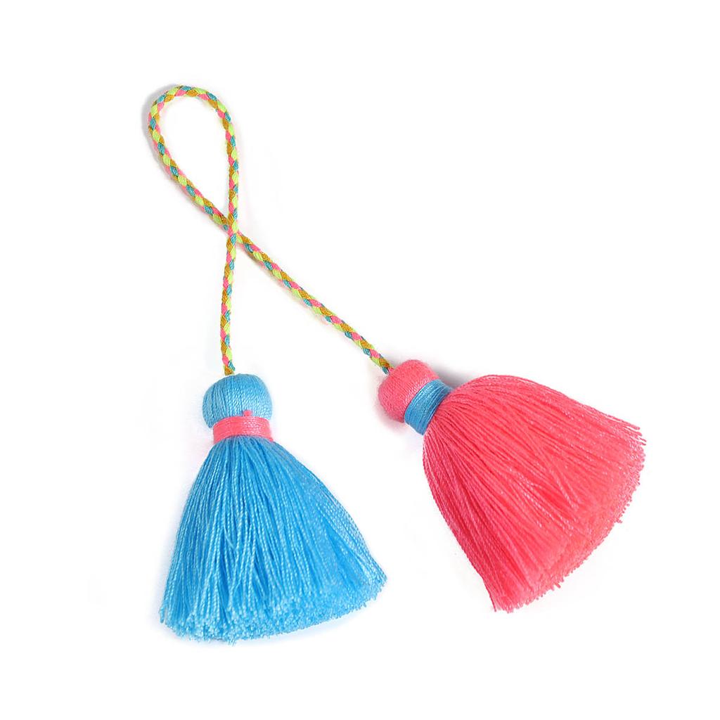 1Pc Polyester Silk Tassel Colored Bohemian Style Fringe Trim Tassels DIY Earring Bag Curtains Wedding Jewelry Hanging Decoration