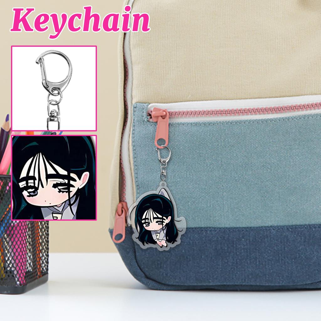 Acrylic Keychain Cartoon Character Shaped Pendant for Bags Accessories Anime Inspired Design Lightweight Durable Material