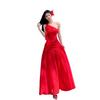 Summer Spice Girl Red White Dress Slant Shoulder Northwest Travel Seaside Vacation Long Dress Desert Travel Wear