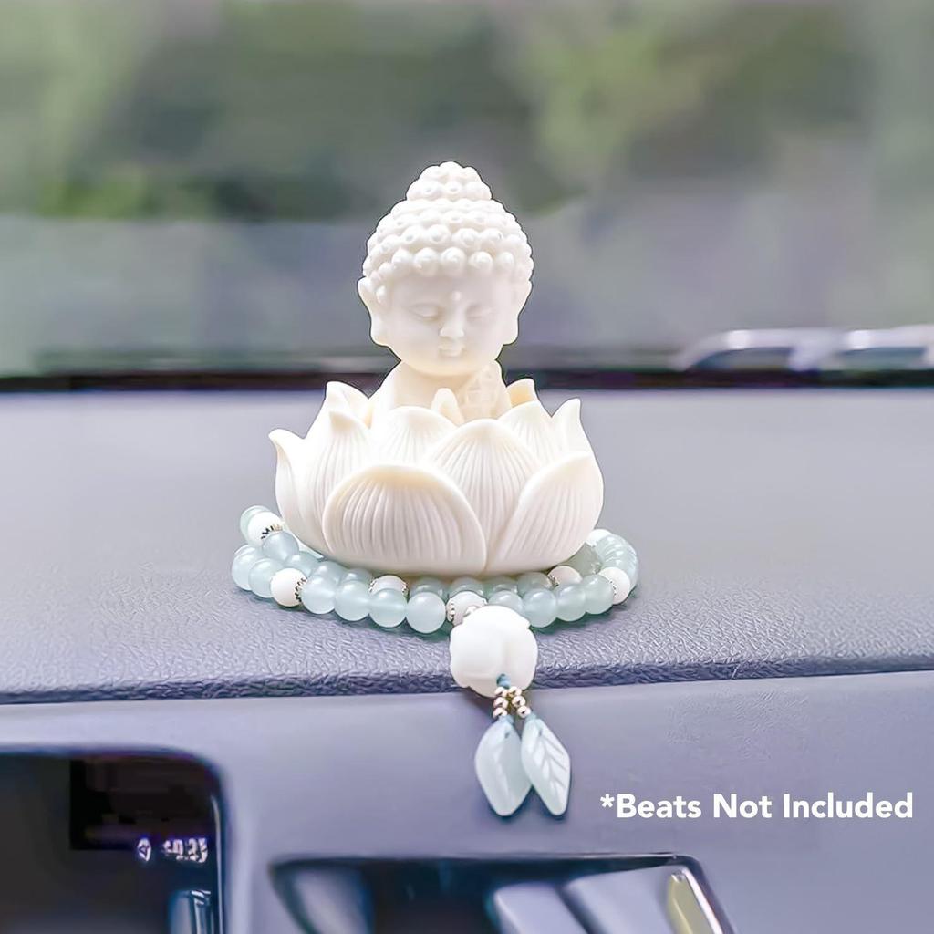 Nostrae Buddha with Lotus Show Pieces for Home Decor Living Room Decor Items | Cute Showpieces Gift Item for Decoration