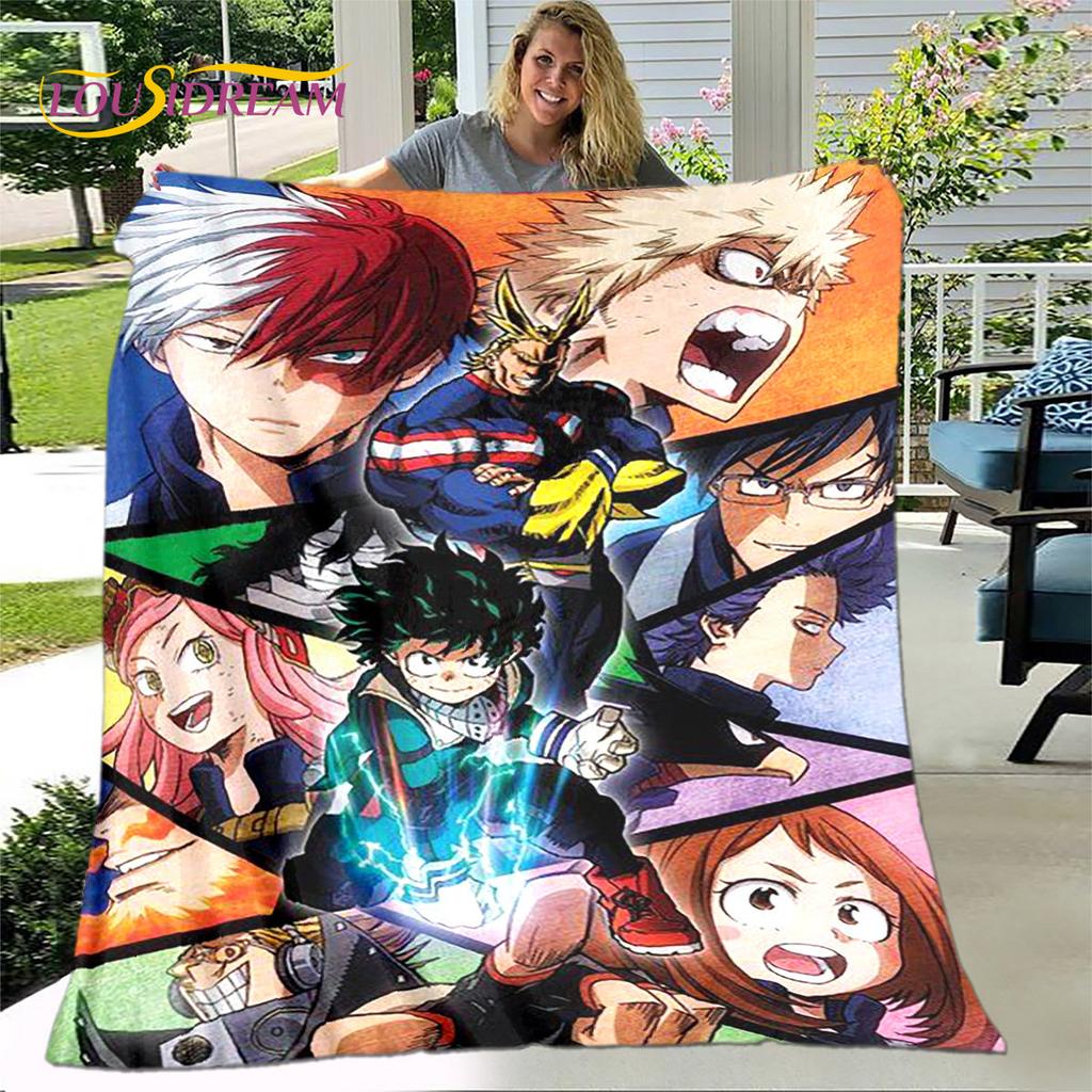 My Hero Academia Anime Cartoon Soft Plush Blanket,Flannel Blanket Throw Blanket for Living Room Bedroom Bed Sofa Picnic Cover