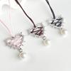 Fashion Thorn Heart Pendant Necklace Sweet Cool Clavicle Chain Lace Up Choker Simple Cord Neck Chain Party Jewelry