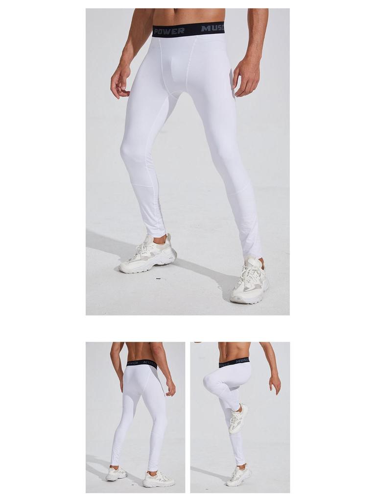 Herren Europäische & Amerikanische Schnelltrocknende, Schweißableitende Kompressions-Sporttights