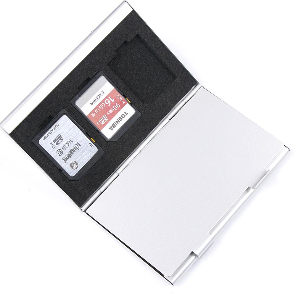 Card Storage Container Memory Card Case Aluminum Camera Case Secure MMC Storage Case For Outdoor Activities Travel
