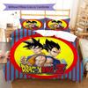 Son Goku Pattern Bedding,Quilt Set Quilt Cover Pillowcase Home Birthday Gift (1 * Duvet Cover + 2 * Pillowcase, Without Core)