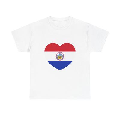 Herzflagge von Paraguay 1842-1990 Rückseite - T-Shirt