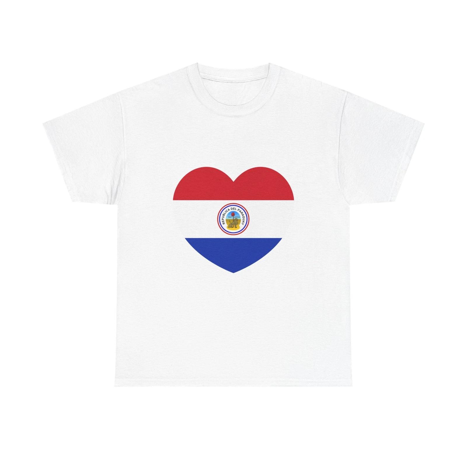 Heart Flag of Paraguay 1842-1990 reverse - T shirt L