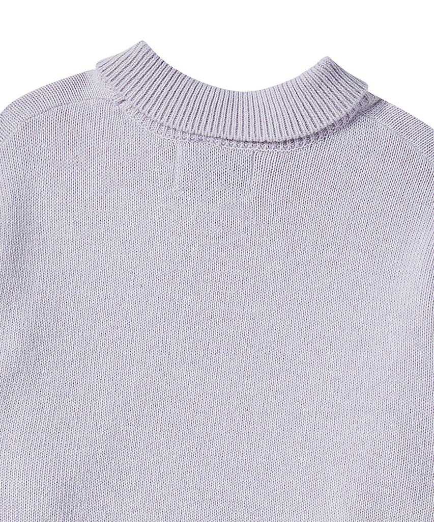 BEYOND CLOSET [Collection Line] Modular Collar Wool Knit Lavender