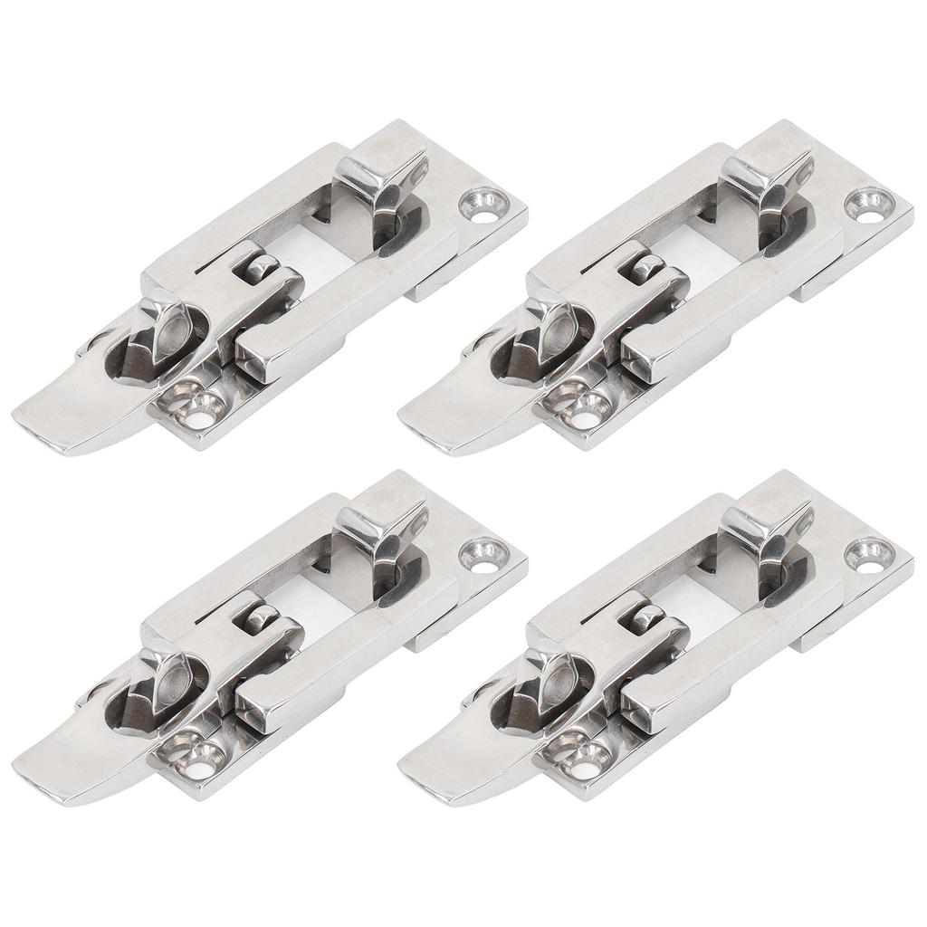 4Pcs Heavy Duty Anti Rattle Latch Robust Portable Easy Installation Mirror Finish Door Latch Lock