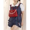 Double Red Arch Shoulder Bag for Women New Fashion Trendy Backpack Lace Edge Versatile Shoulder Crossbody Bag