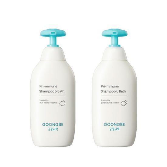 GOONGBE Pri-mmune Baby Shampoo & Bath Gentle Hair & Body Cleanser 350ml x 2