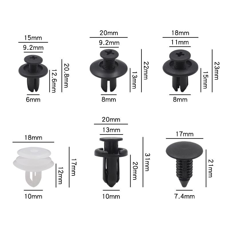 100pcs Nylon Plastic Car Snap Fastener Screw Clips, 6-8 Inch Screwdriver Compatible