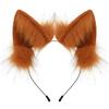 Plush Fox Animal Ear Headband Cute Cos Jackal Simulation Plush Prop Accessories Headband Headband