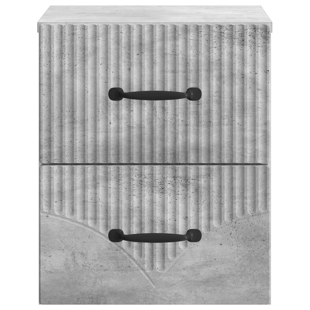 Wall Mounted Nightstand 2 pcs Concrete Grey 34.5 x 33 x 40 cm