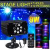 120 Modes Sound Activated Party Light Strobes Laser Light 9W RGB LED Stage Light Christmas DJ Club Home KTV Party Bar