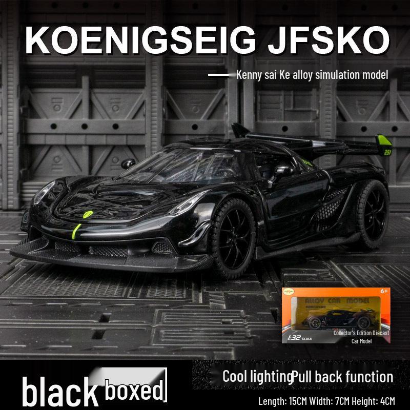 

Модель автомобиля Koenigsegg из сплава: Игрушка для детей с инерционным механизмом, звуком и светом в подарок