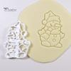 Snowman Shaped Cookie Mold Snowball Santa Claus Christmas Cutting Reusable Festive DIY Biscuit for Holiday Party Exquisite Workmanship