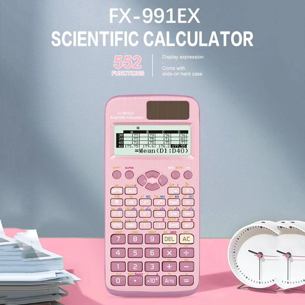 Battery Power Scientific Calculator 552 Functions Advanced Features FX-991EX Calculator Multifunctional Pink/blue/black