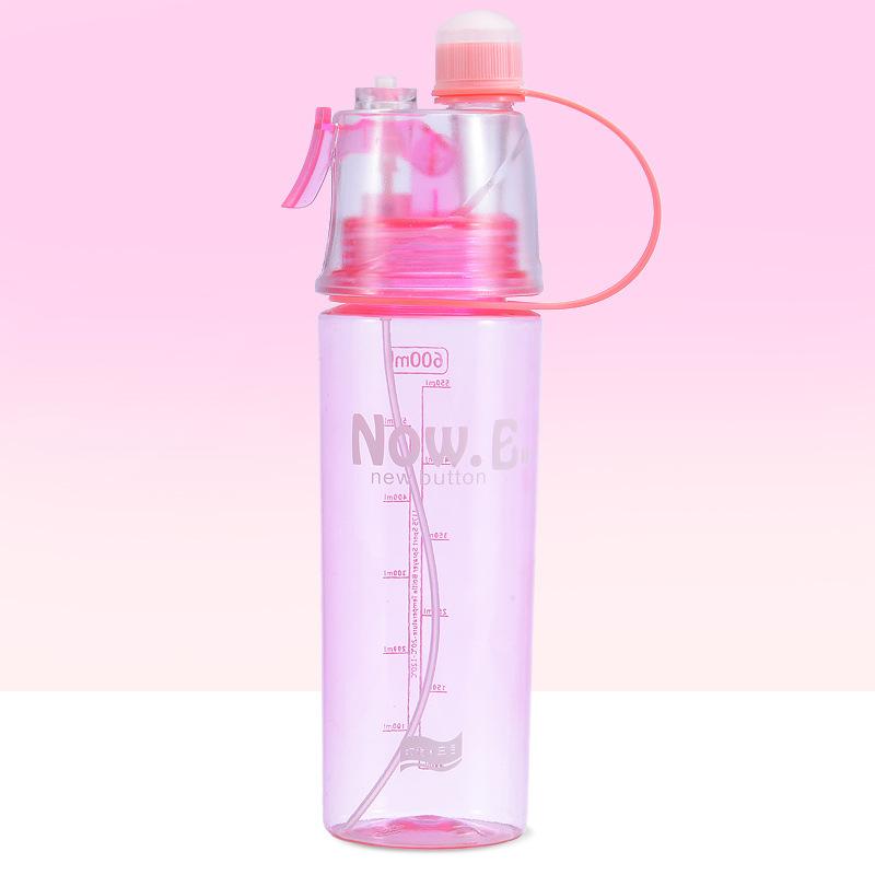 600ML Water Bottle With Straw Drink Spray Cup Cycling Hiking Outdoor Sports