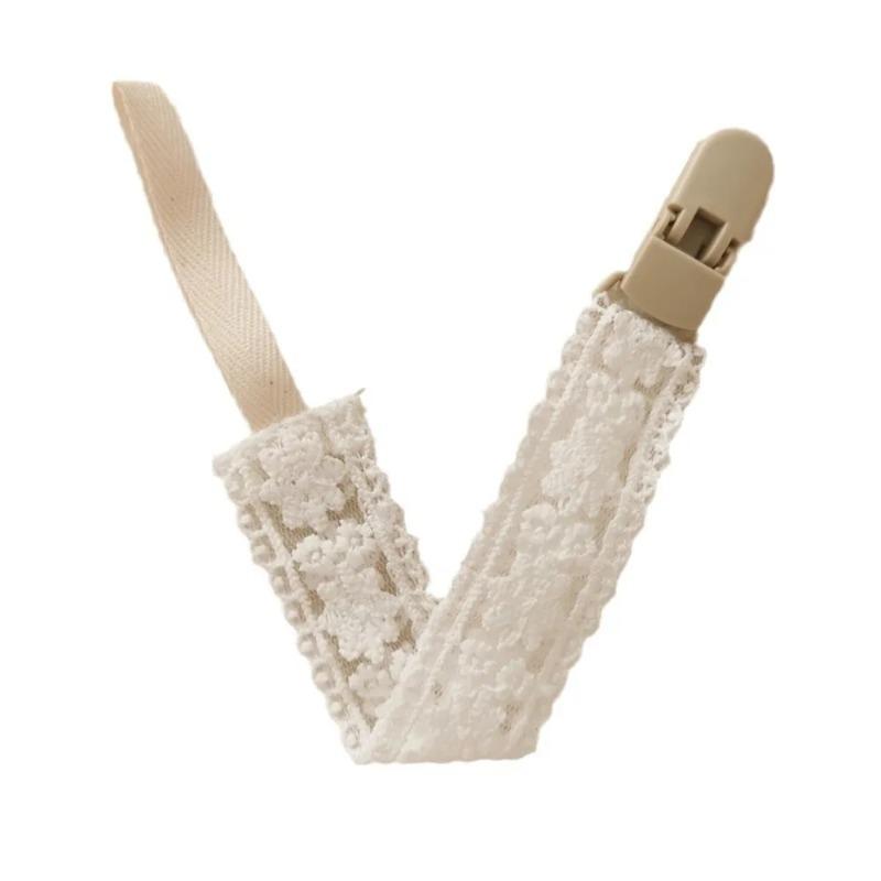 

Lace Baby Cloth Pacifier Chain Floral Teether Straps Soother Holder Dummy Clips Adjustable Nipple Holder Clips Children