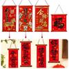 Pingentes de Caligrafia Chinesa Vermelha Flanela Enfeites para Casa Decoração Pendurada de Ano Novo