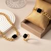 Cadena de Moda Europea y Americana Collar Geométrico Pulsera Anillo, Conjunto de Joyería Personalizada para Mujer Accesorios Festivos