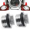Motorcycle Left+Right Thread Flush Pop Up Gas Cap Vented Fuel Tank Cover For Harley Davidson Road King Softail Dyna