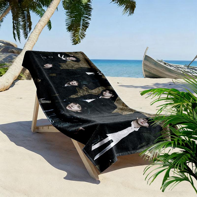 skz Print Beach Towel, Large Soft Quick Dry Towel for Beach Camping Swimming