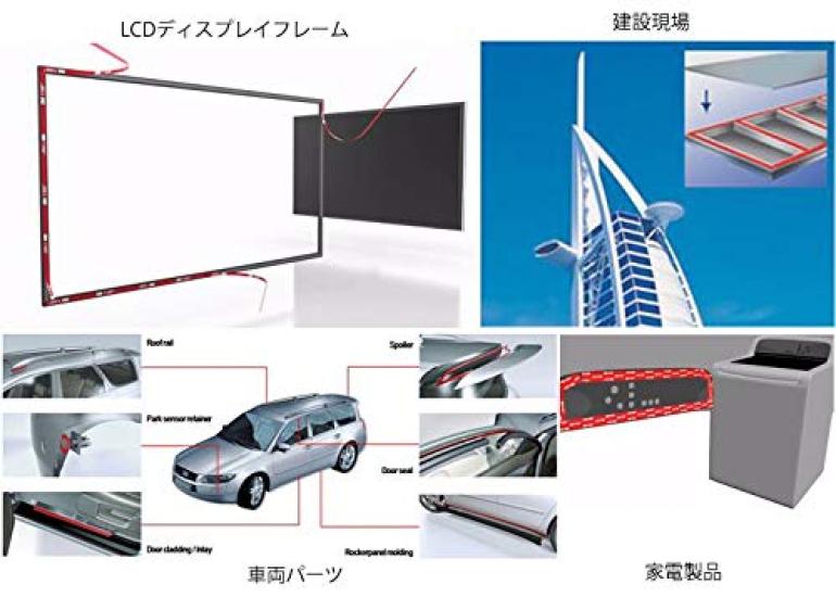 ONYX JAPAN VHB 5952 Acrylic Foam Structural Bonding Commercial Super Black 18mm Wide x Tape, Double-Sided, Grade, Indoor/Outdoor Use, Multi-Purpose,