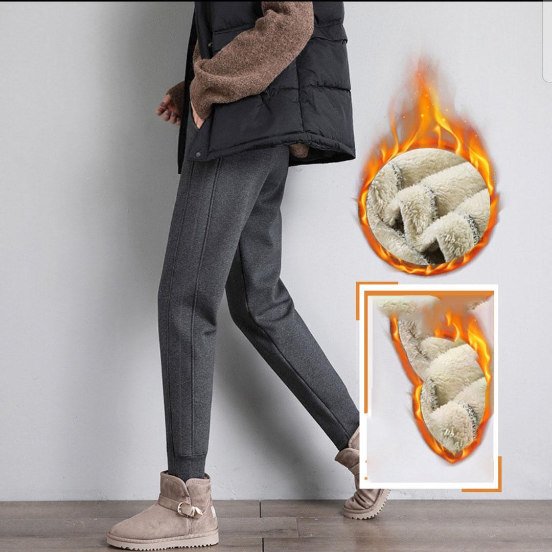 

Женские зимние брюки больших размеров с утолщением и подкладкой, теплые, свободные, однотонные, с высокой талией, тонкие, прямые брюки на шнурке XXS