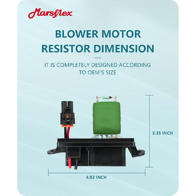 Marsflex Blower Motor Resistor 22807122 1999 2000 2001 2002 2003 2004 2005 2006 For Chevy Avalanche Silverado Suburban Tahoe, For GMC Sierra Yukon,